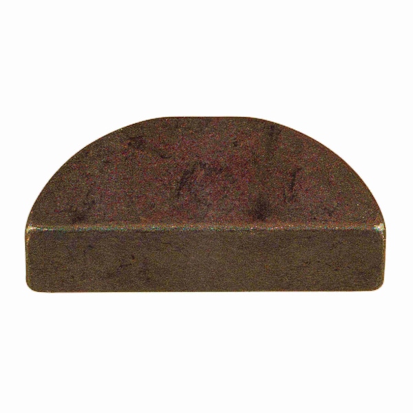 Woodruff Key, 1/4 x 7/8 in Key Size, A SAE Number, Steel Zinc, 10 PK